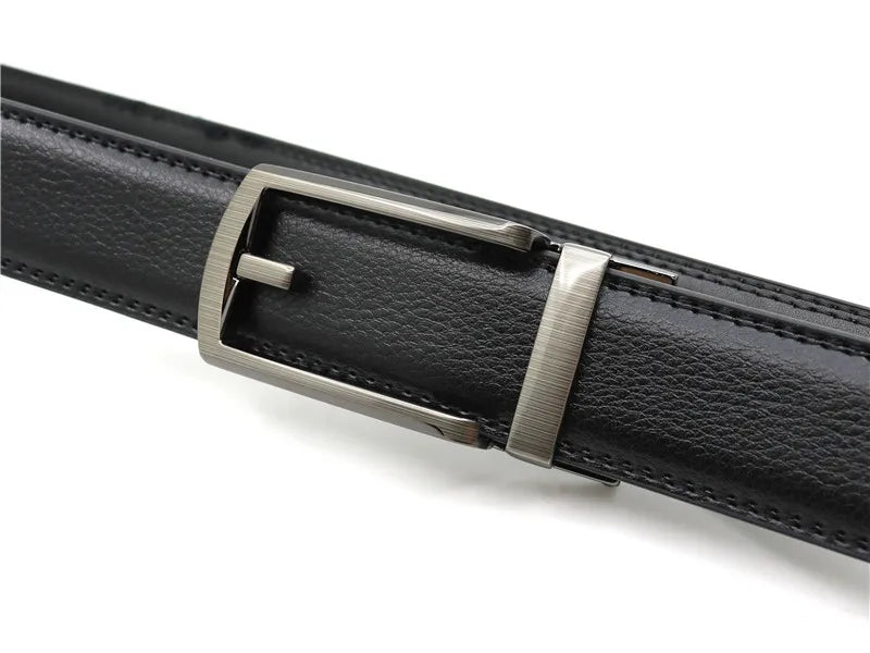 3.5cm Genuine Leather Automatic Buckle Belt-streetwear-techwear