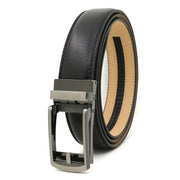 3.5cm Genuine Leather Automatic Buckle Belt-streetwear-techwear