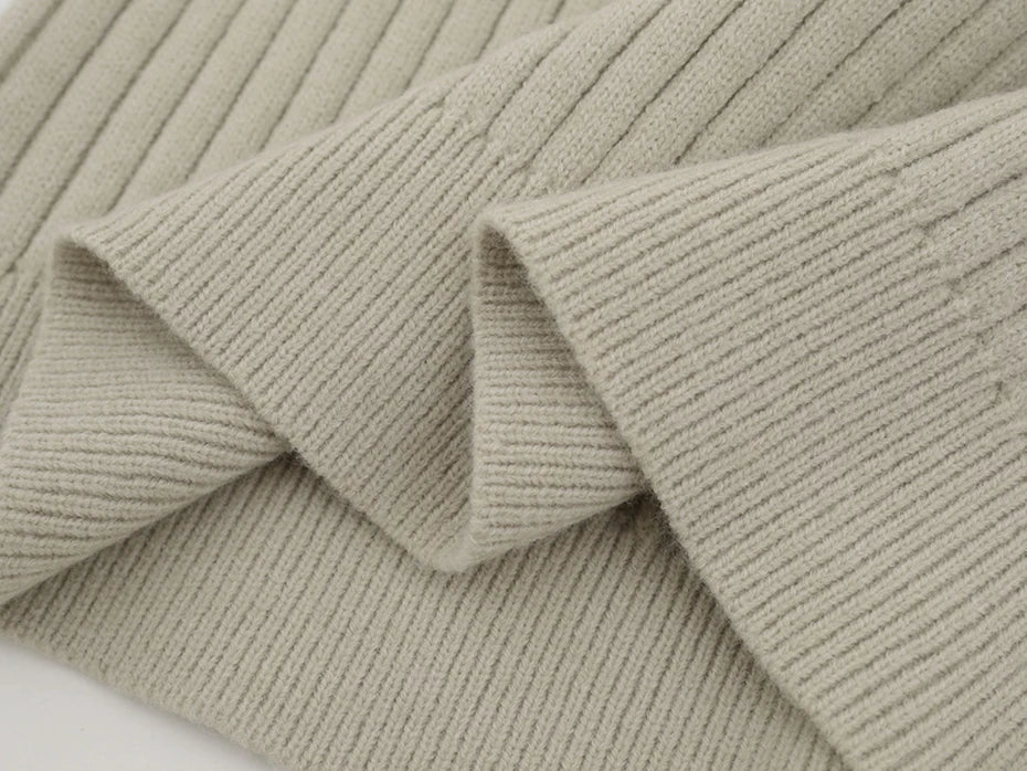 90's Style Mixed Gauge Rib Knit Sweater-streetwear-techwear