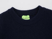 90's Style Mixed Gauge Rib Knit Sweater-streetwear-techwear