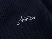 90's Style Mixed Gauge Rib Knit Sweater-streetwear-techwear