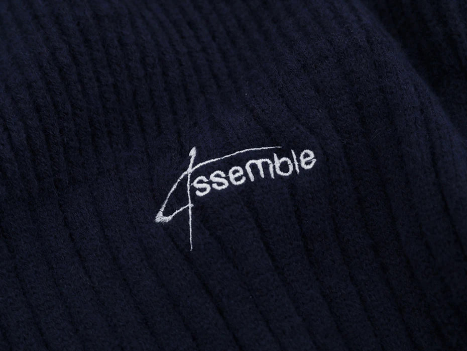 90's Style Mixed Gauge Rib Knit Sweater-streetwear-techwear