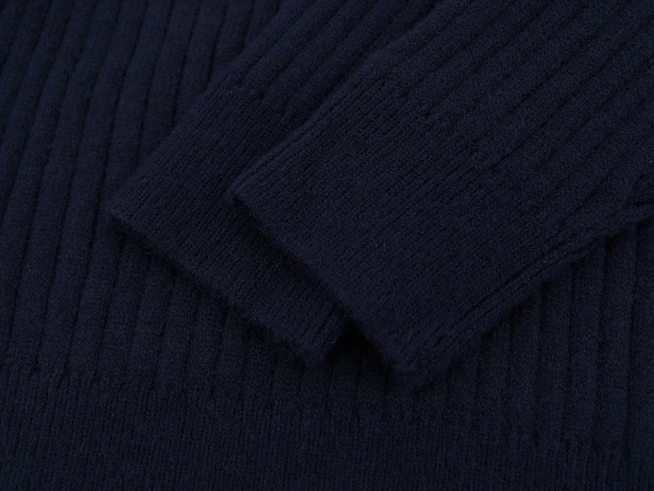 90's Style Mixed Gauge Rib Knit Sweater-streetwear-techwear
