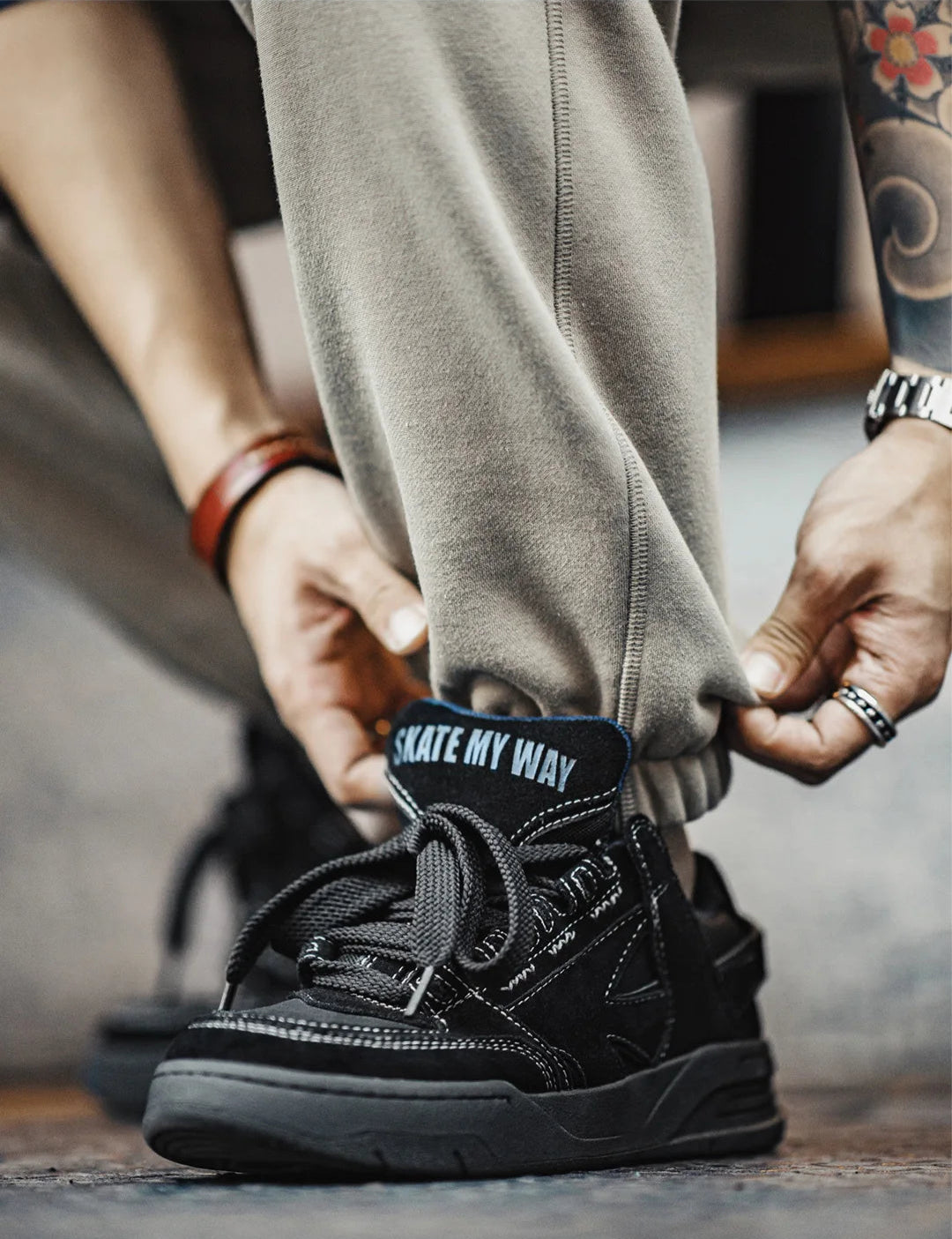 90's Style Skate Sneakers-streetwear-techwear