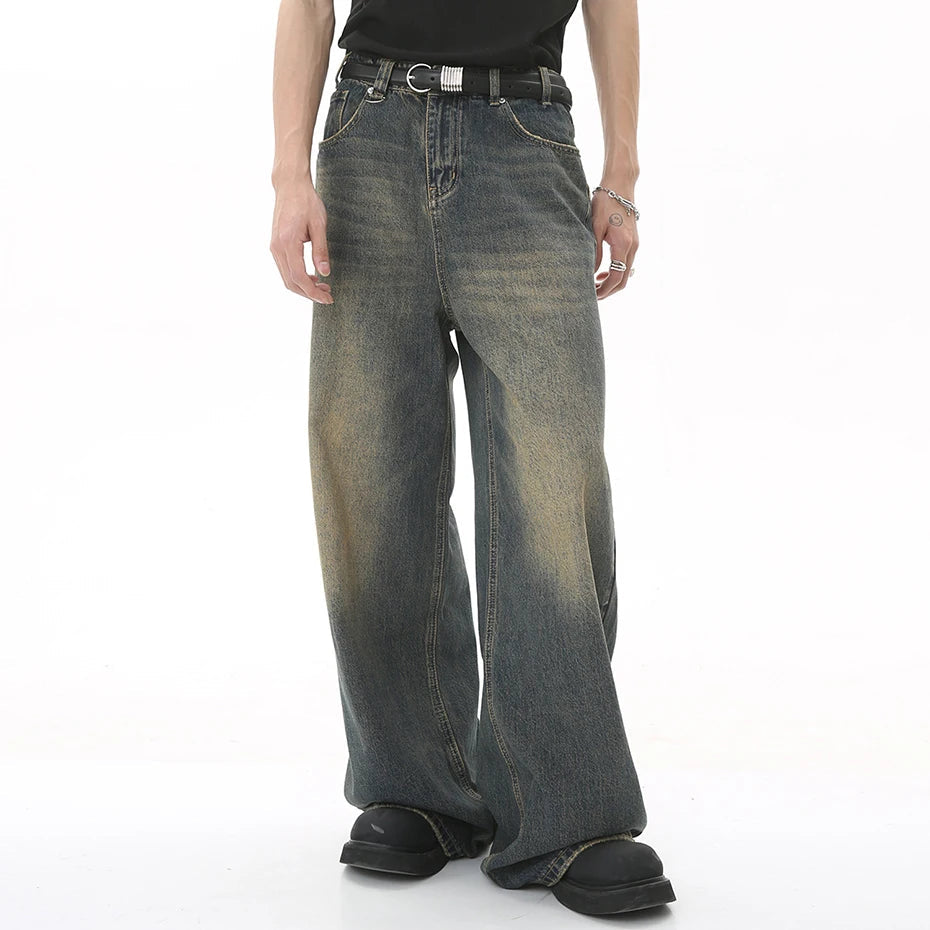 90's Wash Baggy Jeans-streetwear-techwear