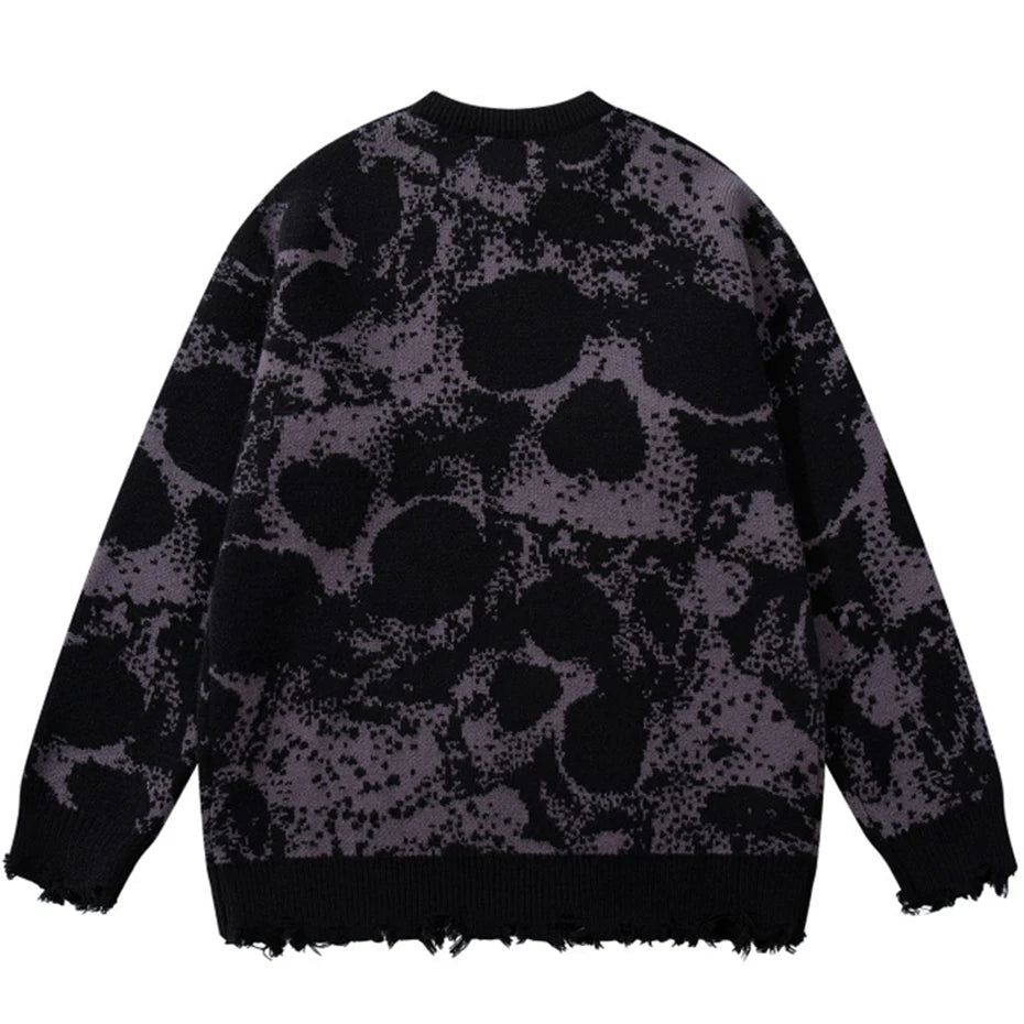 All-Over Skull Knit-streetwear-techwear