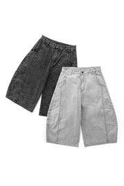 Arc-Cut Structure Jorts-streetwear-techwear
