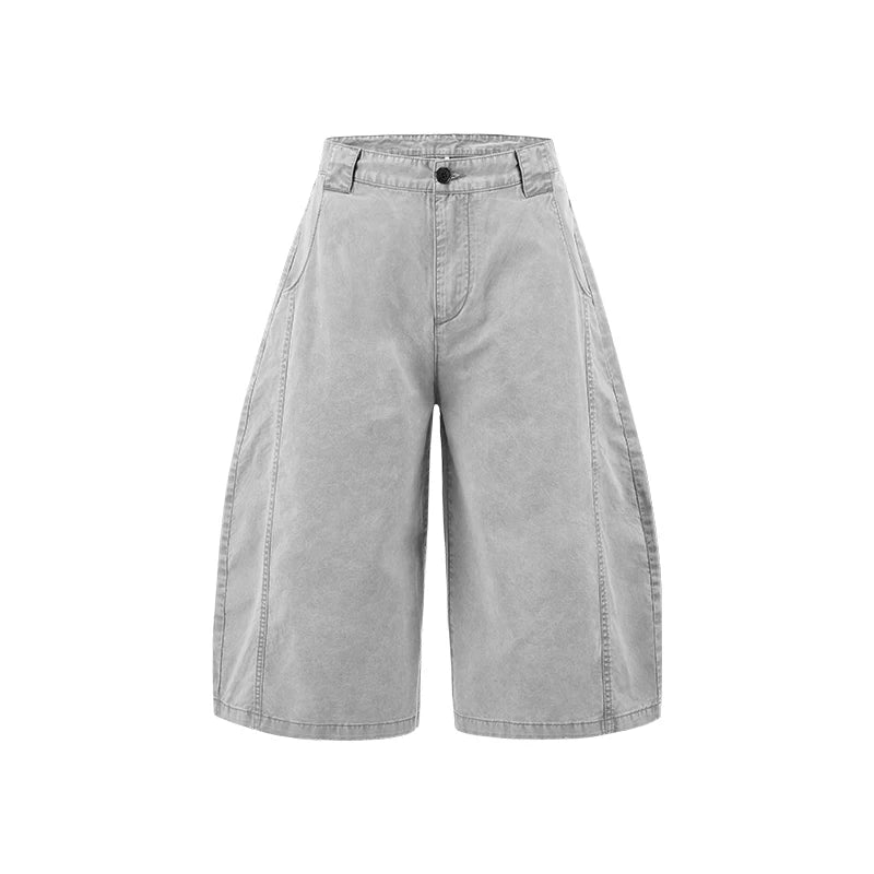 Arc-Cut Structure Jorts-streetwear-techwear