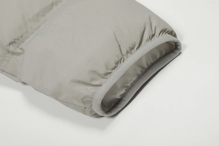 Asymmetrical Zip Puffer Jacket-streetwear-techwear