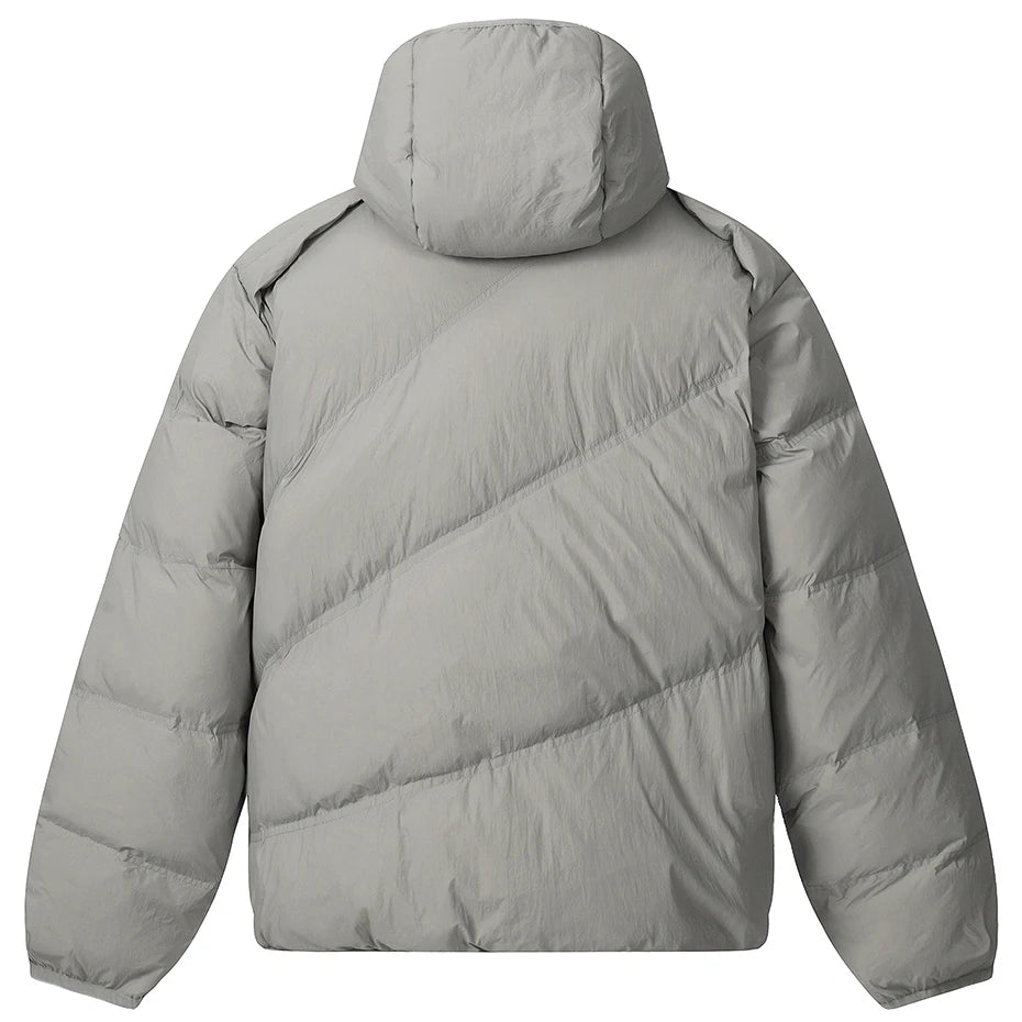 Asymmetrical Zip Puffer Jacket-streetwear-techwear