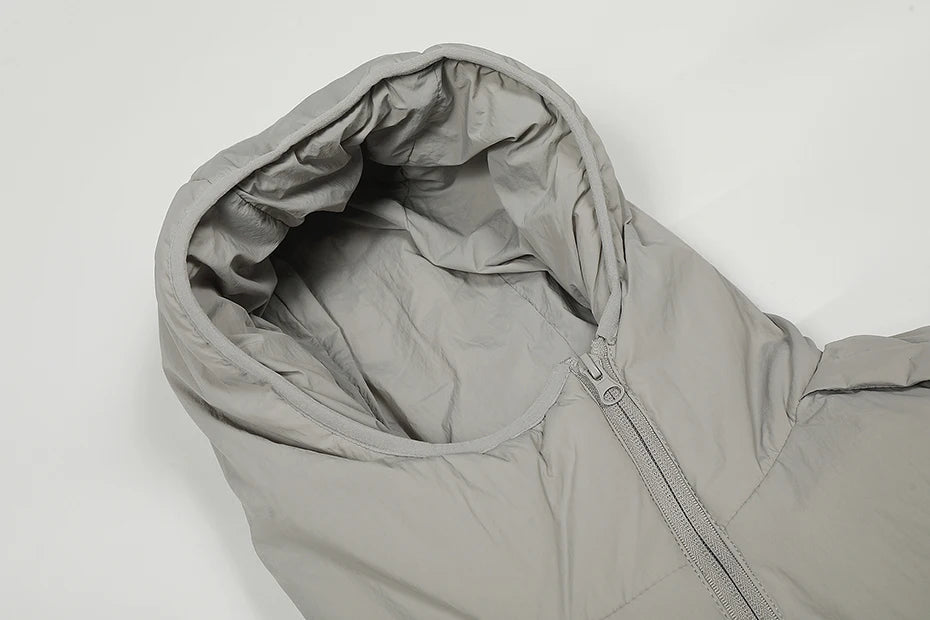 Asymmetrical Zip Puffer Jacket-streetwear-techwear