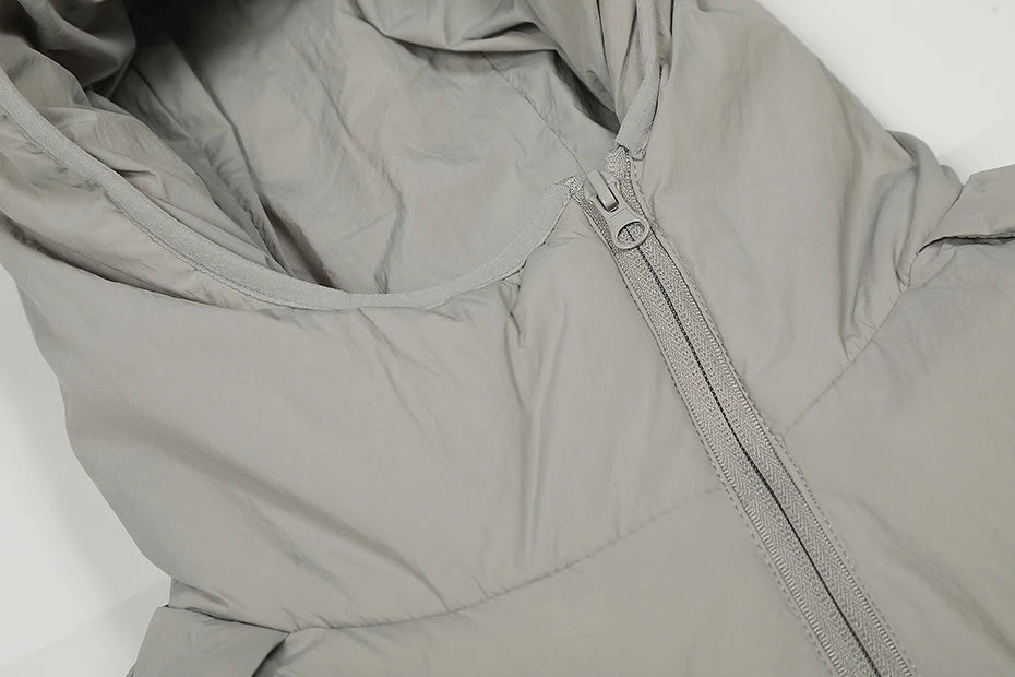 Asymmetrical Zip Puffer Jacket-streetwear-techwear