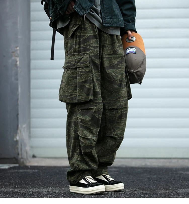 Baggy Camo Cargo Pants-streetwear-techwear