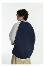 Baseball Sleeve Soft Knit Sweater-streetwear-techwear