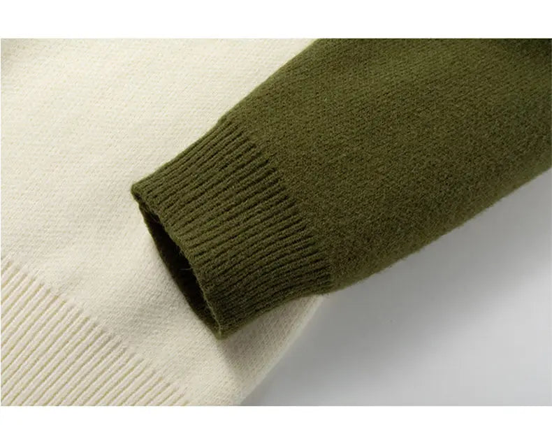 Baseball Sleeve Soft Knit Sweater-streetwear-techwear