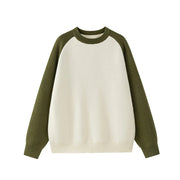 Baseball Sleeve Soft Knit Sweater-streetwear-techwear