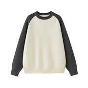 Baseball Sleeve Soft Knit Sweater-streetwear-techwear