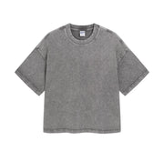 Boxy Fit Washed Drop Sleeve T-Shirt-streetwear-techwear
