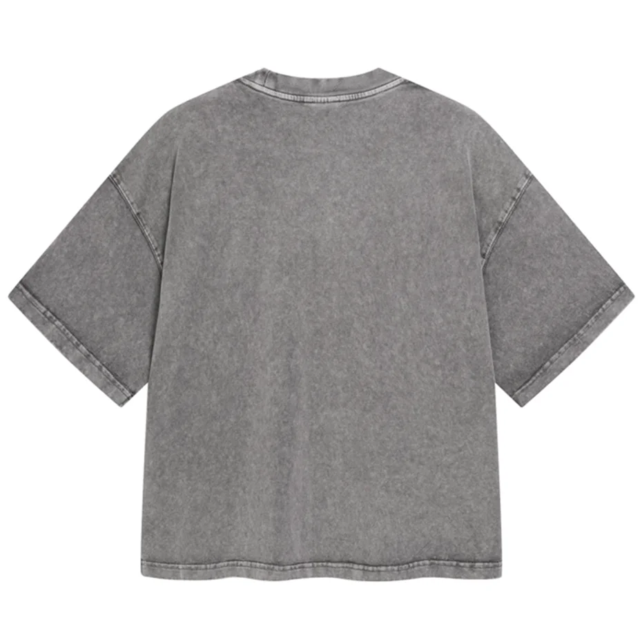 Boxy Fit Washed Drop Sleeve T-Shirt-streetwear-techwear
