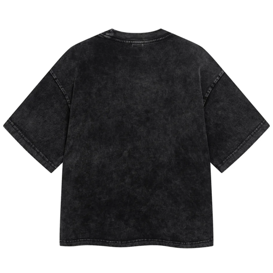Boxy Fit Washed Drop Sleeve T-Shirt-streetwear-techwear