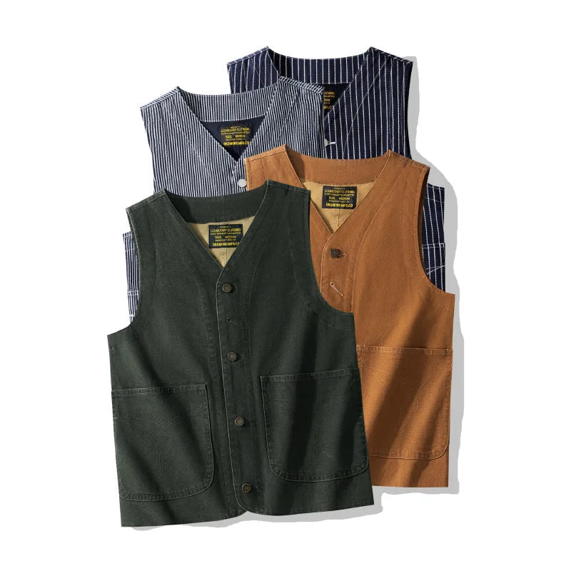 Canvas Heritage Workwear vest-streetwear-techwear