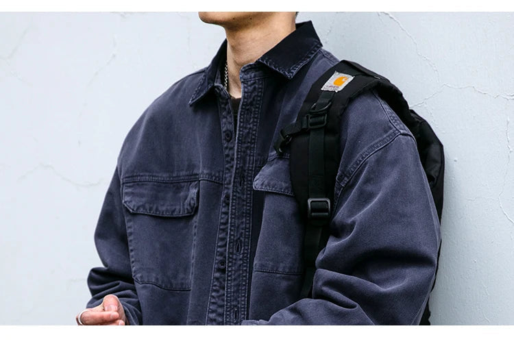 Garment Dyed Cargo Overshirt-streetwear-techwear