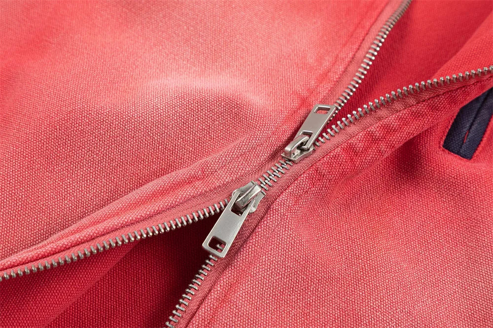 Color Block Distressed Workwear Jacket-streetwear-techwear