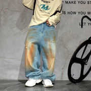 Copper Dust Baggy Denim Jeans-streetwear-techwear