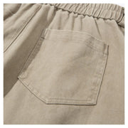 Cotton Twill Workwear Barrel Leg Pants-streetwear-techwear