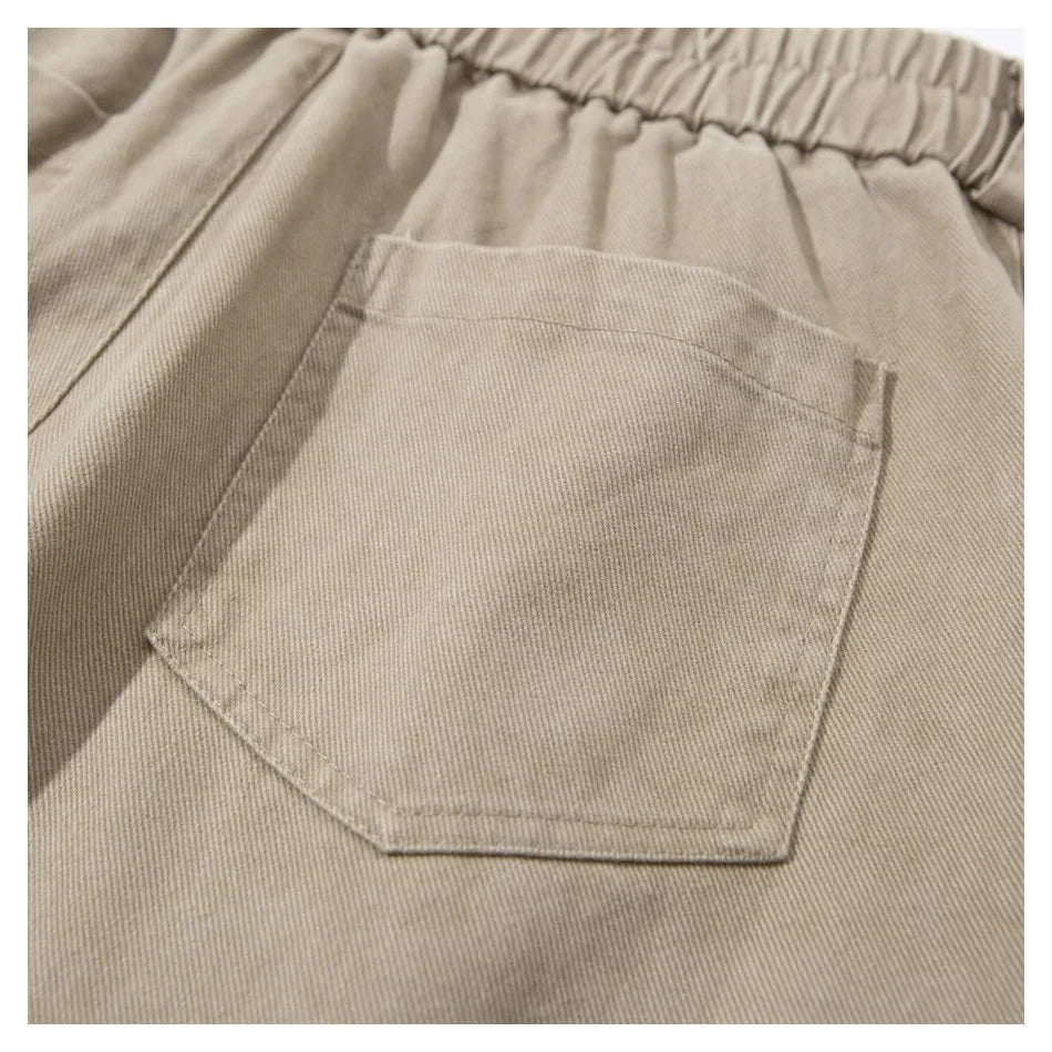 Cotton Twill Workwear Barrel Leg Pants-streetwear-techwear