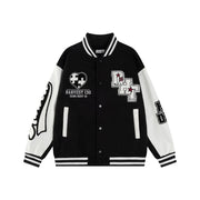 DARK HARVEST 'Puzzle Heart' Varsity Jacket-streetwear-techwear