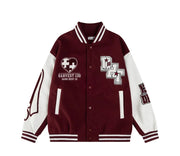 DARK HARVEST 'Puzzle Heart' Varsity Jacket-streetwear-techwear