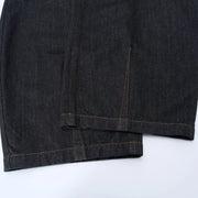 Dark Wash Balloon Jeans with Plaid Bandana-streetwear-techwear