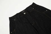 DarkWash Barrel Leg Jeans-streetwear-techwear