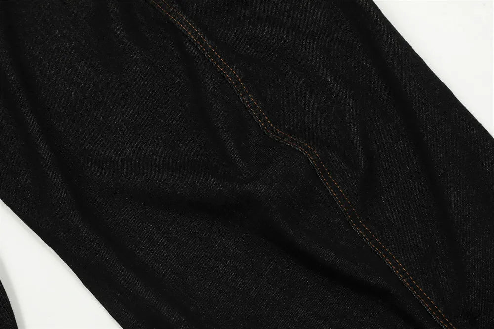 DarkWash Barrel Leg Jeans-streetwear-techwear