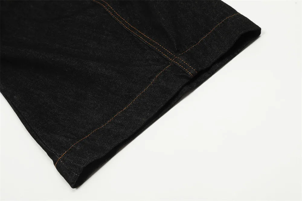 DarkWash Barrel Leg Jeans-streetwear-techwear