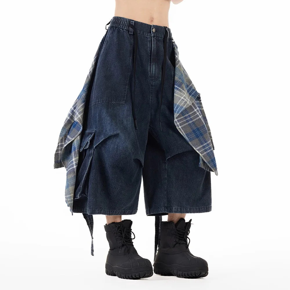 Deconstructed Flannel Jorts-streetwear-techwear
