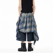 Deconstructed Flannel Jorts-streetwear-techwear