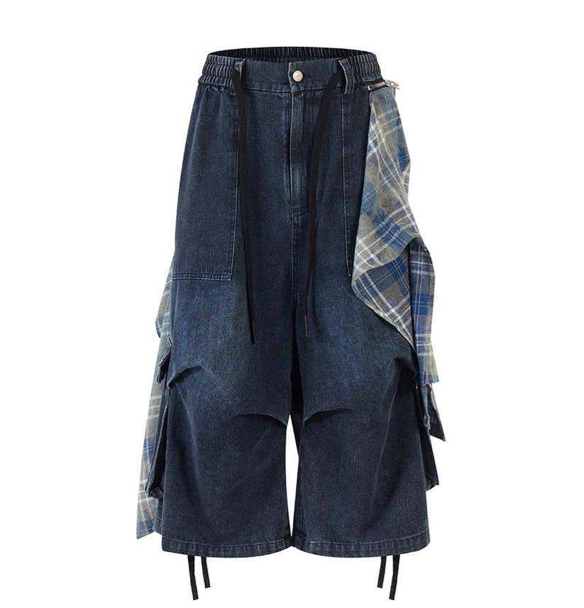 Deconstructed Flannel Jorts-streetwear-techwear