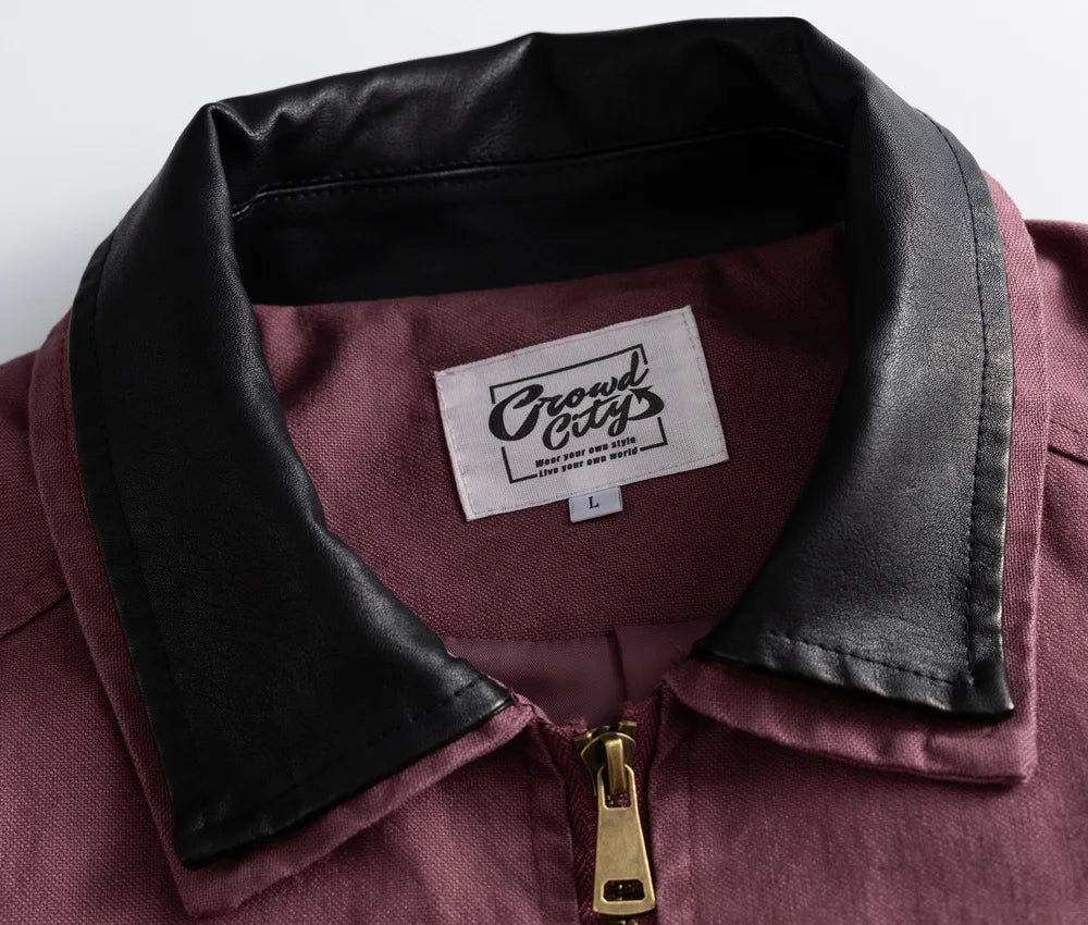 Double Collar Workwear Jacket-streetwear-techwear