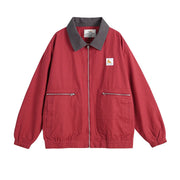 Essential Contrast Collar Workwear Jacket-streetwear-techwear