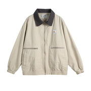 Essential Contrast Collar Workwear Jacket-streetwear-techwear