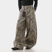 Extreme Baggy Leopard Print Cargo Pants-streetwear-techwear