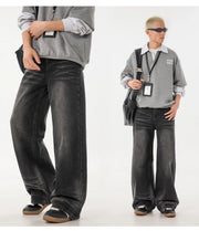Faded Wash Super Slouch Jeans-streetwear-techwear