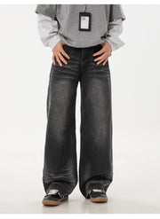 Faded Wash Super Slouch Jeans-streetwear-techwear
