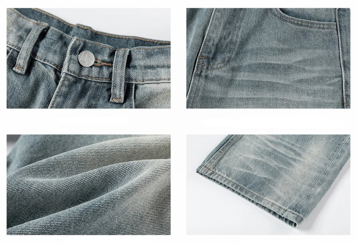 Faded Wash Super Slouch Jeans-streetwear-techwear