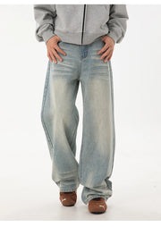 Faded Wash Super Slouch Jeans-streetwear-techwear