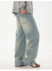 Faded Wash Super Slouch Jeans-streetwear-techwear