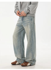 Faded Wash Super Slouch Jeans-streetwear-techwear