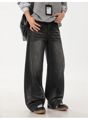 Faded Wash Super Slouch Jeans-streetwear-techwear